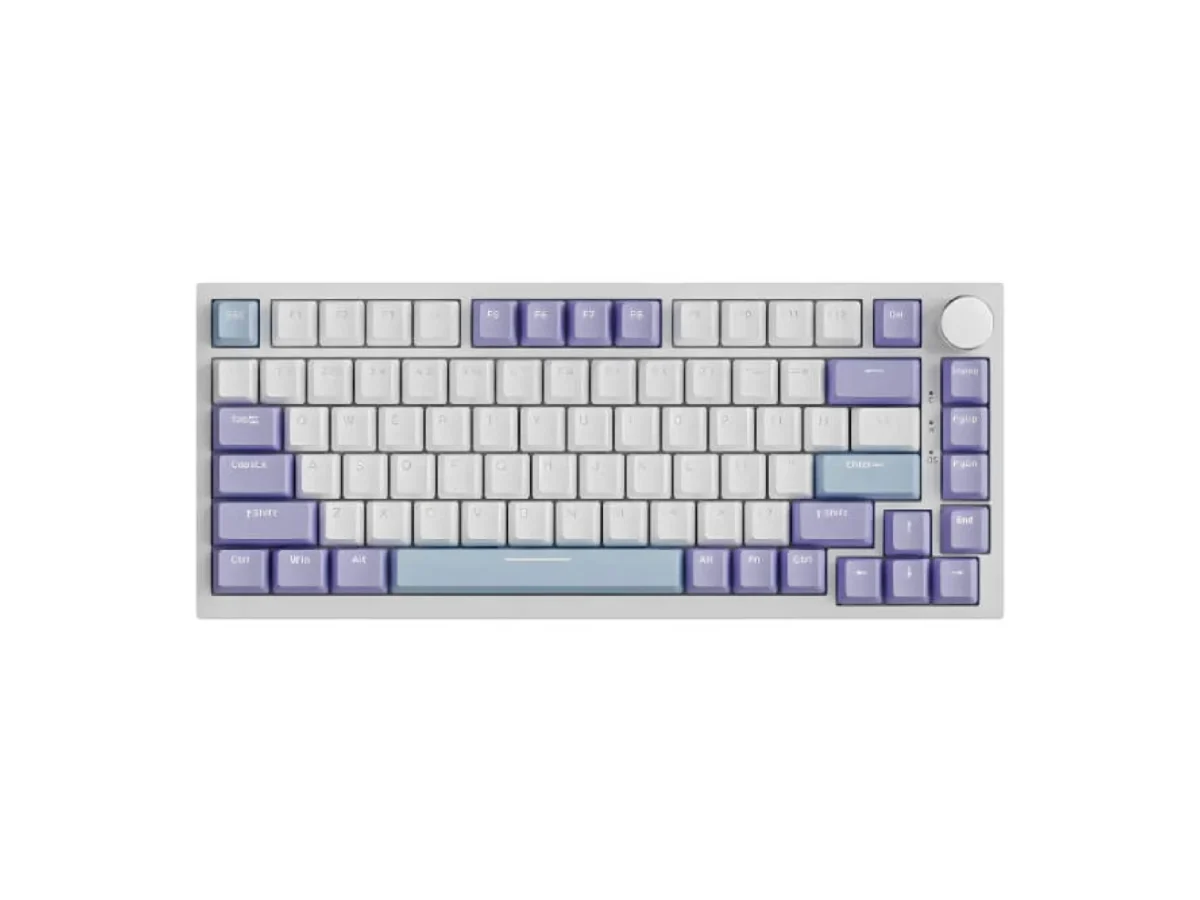 AJAZZ AK820 75% Gasket-mounted Wired Mechanical Keyboard Purple White