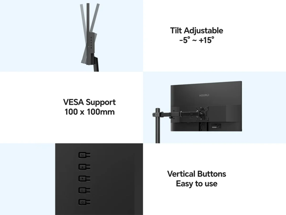 KOORUI E2411K 24" FHD 144Hz Gaming Monitor - Image 3