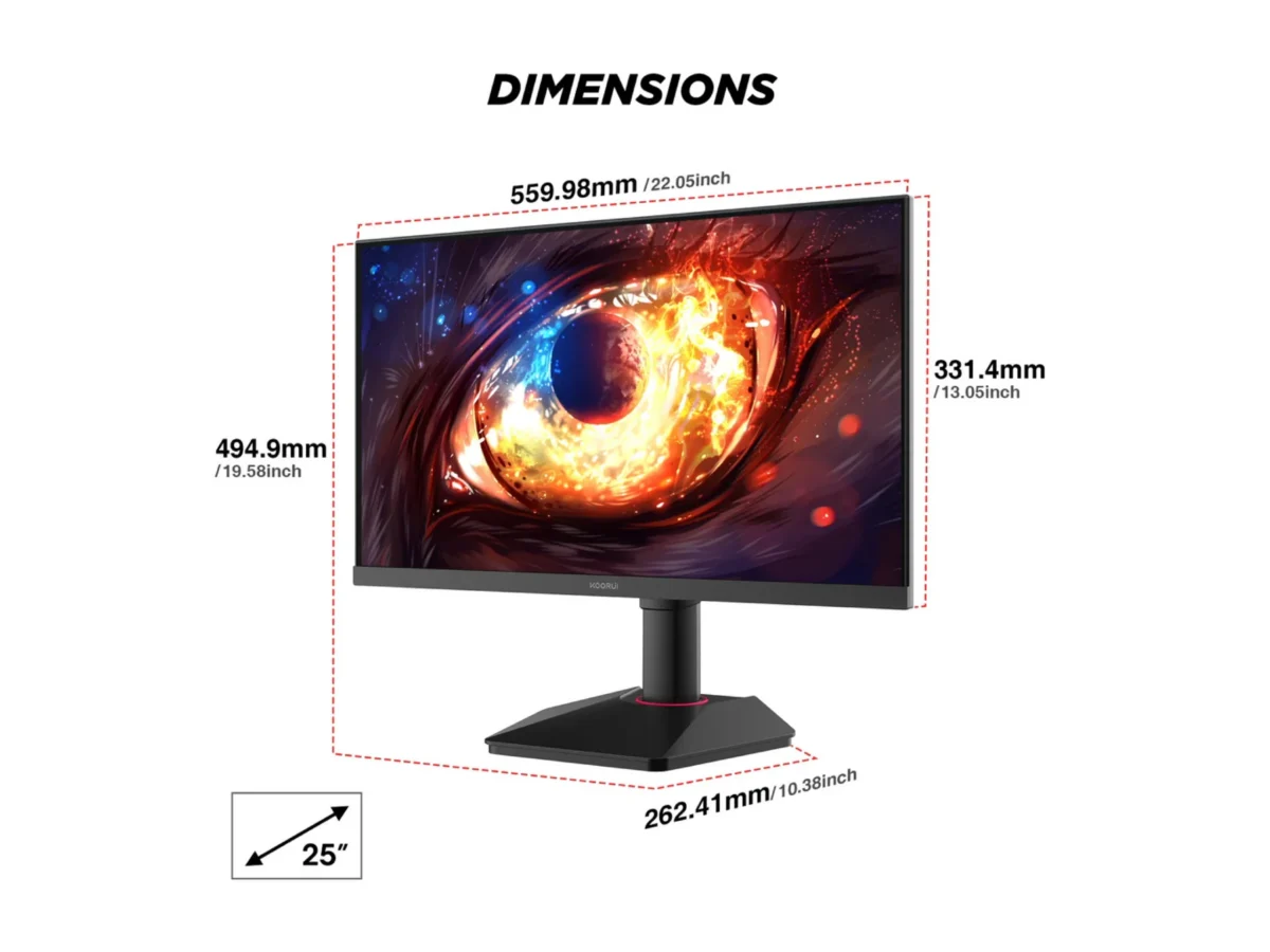 KOORUI G2511E 24.5" FHD Gaming Monitor - Image 4
