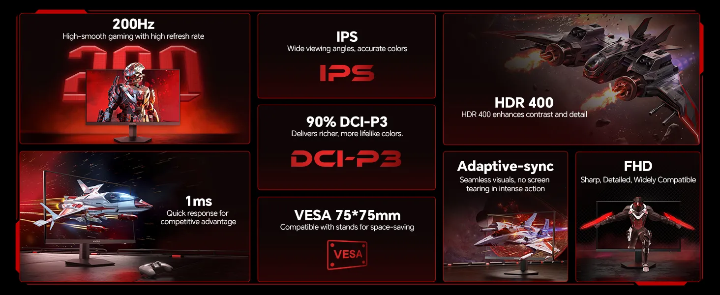 KOORUI G2711P 27" FHD Gaming Monitor