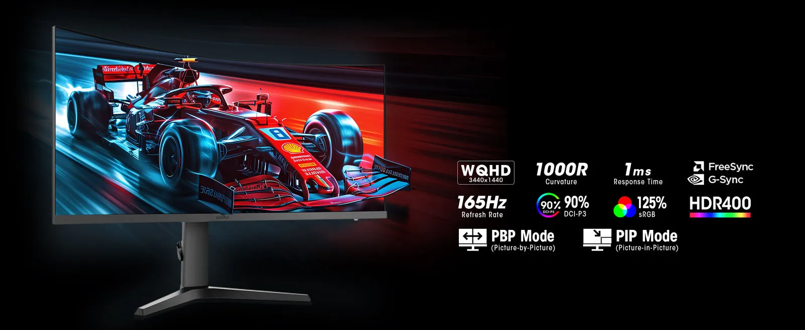 KOORUI 34E6UC 34" WQHD GAMING MONITOR