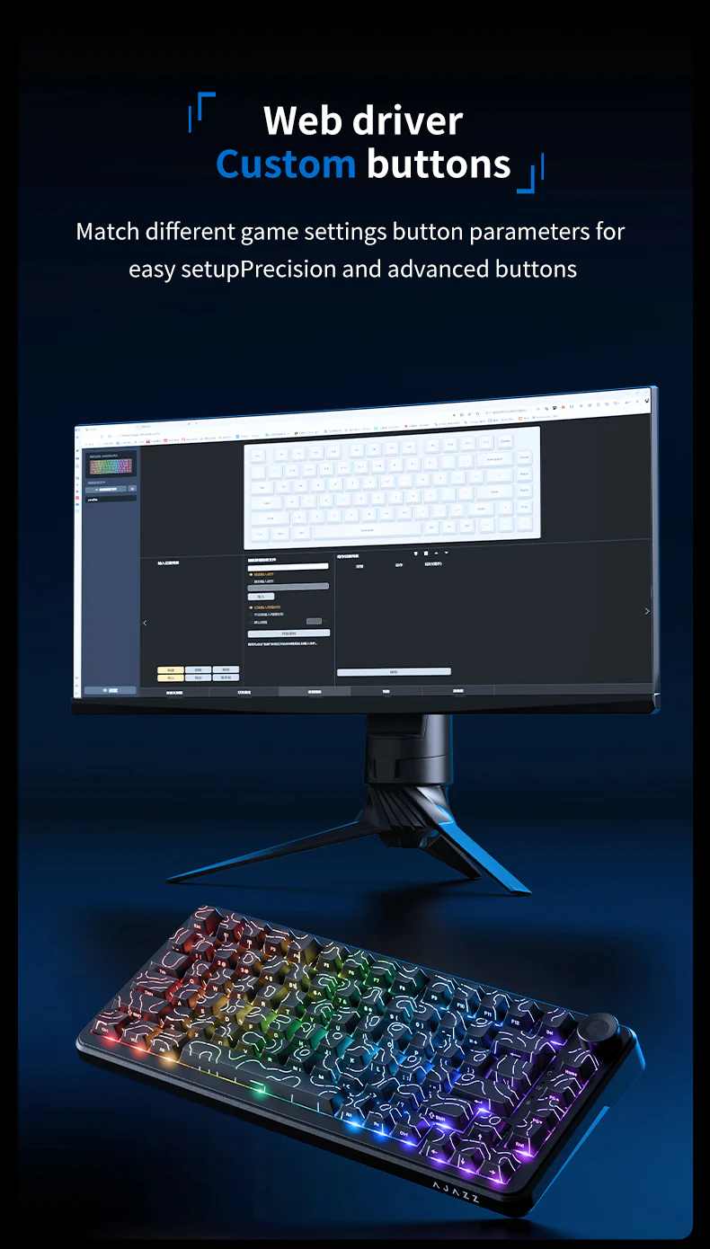 Ajazz AK820 MAX Ultra HE Tri-Mode Mechanical Keyboard