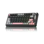 AULA S75 Pro Tri-Mode Wireless Mechanical Keyboard Black&Gray&Pink
