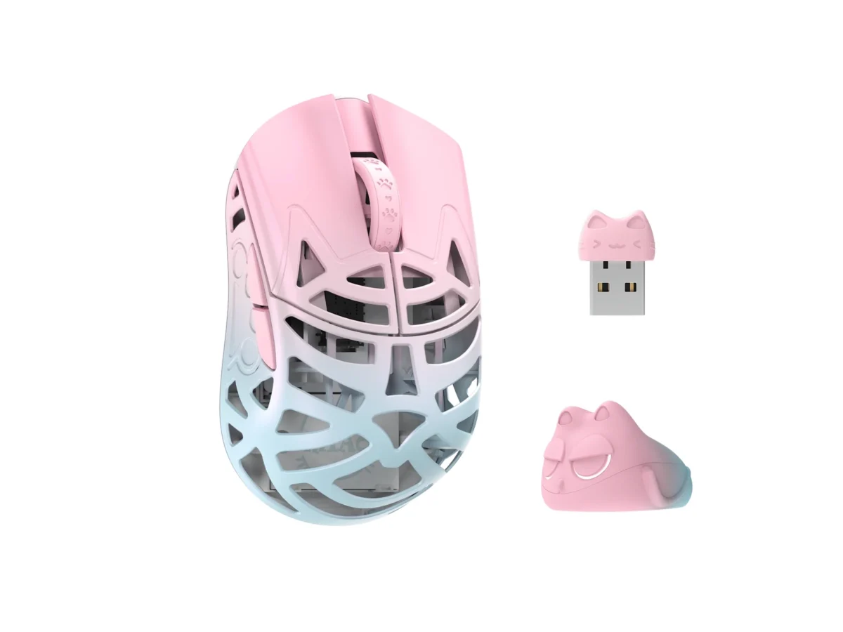 WLMOUSE Beast Miao Magnesium Gaming Mouse Blue & Pink