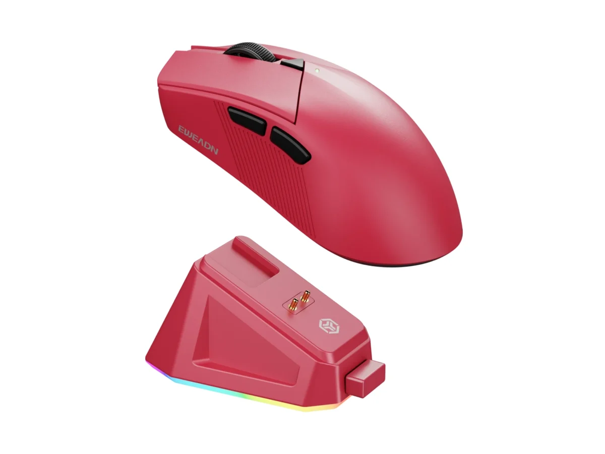 EWEADN GS01 Pro Wireless Gaming Mouse With Charging Dock Pink