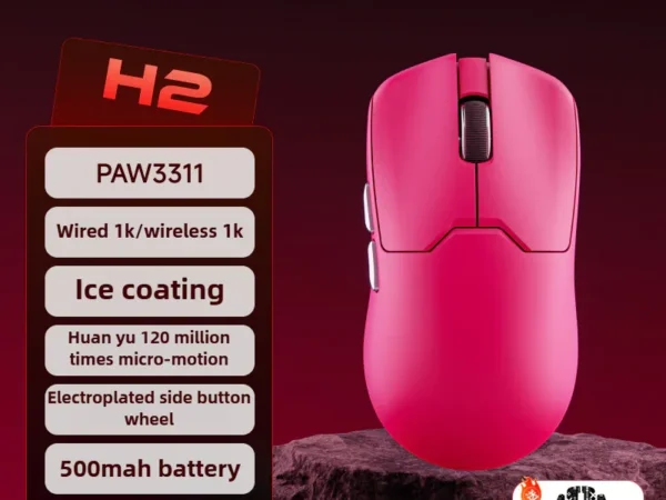 EWEADN H2 wireless gaming mouse in pink color