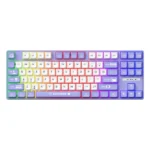 AJAZZ AK870 MC Hot-swap Mechanical Keyboard Purple White