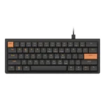 AJAZZ NKL61 Wired Mechanical Keyboard Black Orange Red Switch