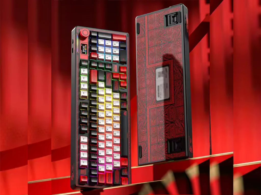 LINGBAO K98 Pro Tri-Mode Mechanical Keyboard - Flame Scale Tenghui