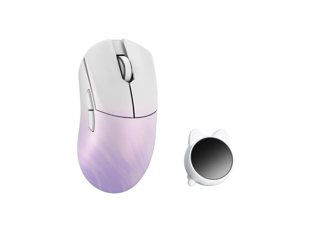 WLMOUSE HUAN Stainless Magnesium Alloy Gaming Mouse White Purple