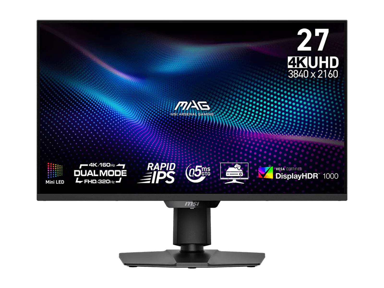 MSI MAG 274UPDF E16M | 27 inch Gaming Monitor Front MSI MAG 274UPDF E16M | 27 inch Gaming Monitor Front
